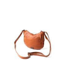 Charger l'image dans la galerie, Sac Bandoulière en Cuir Lavé Cognac et Clous Vieil Or
