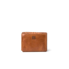Load image into Gallery viewer, Petit Porte-Cartes Porte-Monnaie en Cuir Camel Effet Croco
