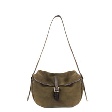 Load image into Gallery viewer, Sac Musette Demi Lune MARGOT en Daim Musk

