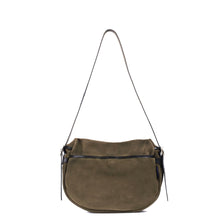 Load image into Gallery viewer, Sac Musette Demi Lune MARGOT en Daim Musk
