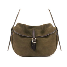 Load image into Gallery viewer, Sac Musette Demi Lune MARGOT en Daim Musk
