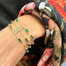 Load image into Gallery viewer, Bracelet MARA en Onyx Vert
