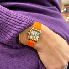 Charger l&#39;image dans la galerie, Montre PRIMA BELLEVILLE Bracelet Perlon Orange
