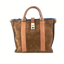 Load image into Gallery viewer, Sac IUANA en Cuir et Daim Brown
