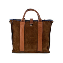 Load image into Gallery viewer, Sac IUANA en Cuir et Daim Brown
