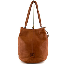 Load image into Gallery viewer, Grand Sac Seau en Cuir Tressé Camel
