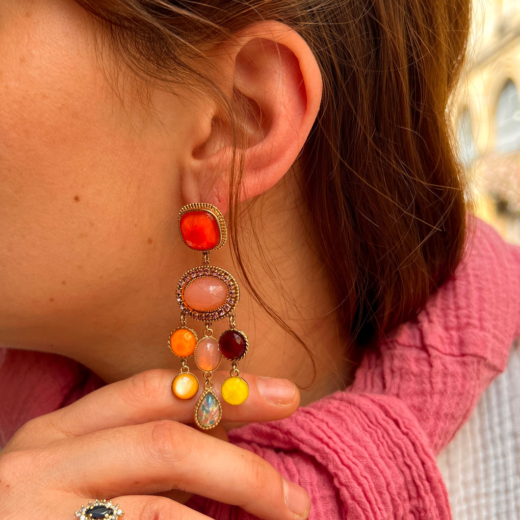 Boucles d'Oreilles LOUISE XL Multicolores