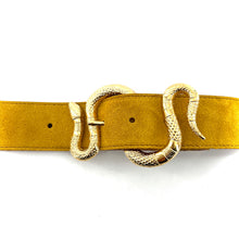 Charger l&#39;image dans la galerie, Ceinture LA CRUSH en Velours Mustard
