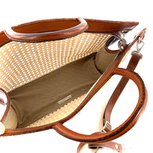 Charger l&#39;image dans la galerie, Sac en Cuir Camel et Cannage
