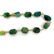 Charger l&#39;image dans la galerie, Collier LENNY en Chrysocolle et Plaqué Or
