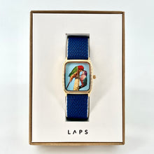 Charger l&#39;image dans la galerie, Montre POP CORN Bracelet Perlon Bleu Cobalt
